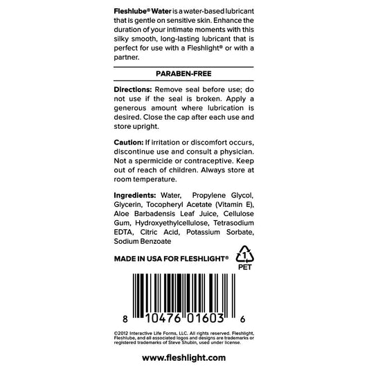 Fleshlight Fleshlube Water Based Adult Lubricant {% if variant != 'Default Title' and variant != blank %} {% endif %} Water Based Lubes