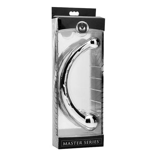 Masters Series The Chrome Crescent Dual Ended Dildo - Double Ender