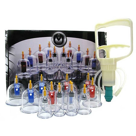 Sukshen 12 Piece Cupping System by XR Brands - Nipple and Clit Clamps