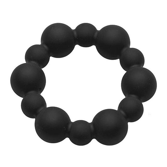 Shadow Silicone Beaded Cock Ring - Cock Rings