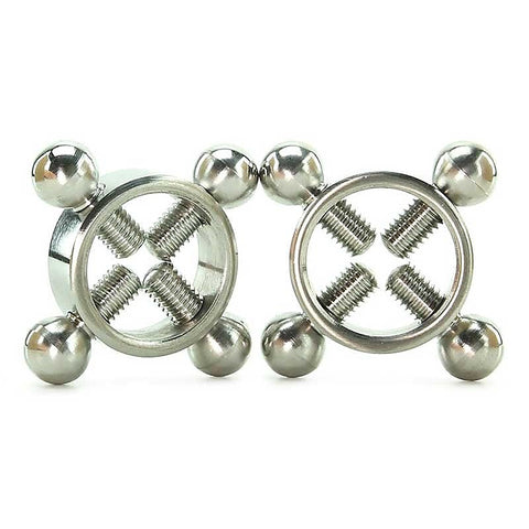Rings Of Fire Stainless Steel Nipple Press Set by XR Brands - Breast and Nipple Toys