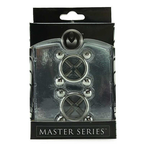 Rings Of Fire Stainless Steel Nipple Press Set by XR Brands - Breast and Nipple Toys