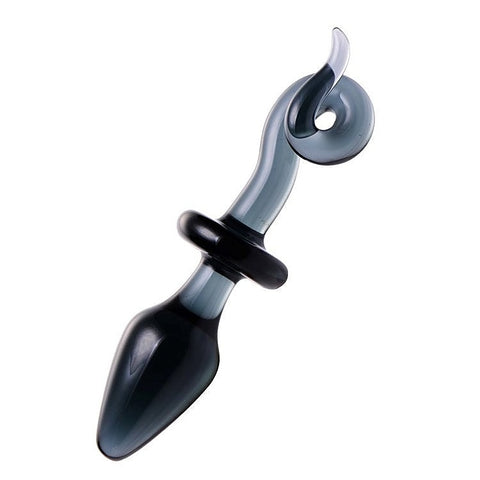 Swine Pig Tail Glass Anal Plug - Glass Sex Toys