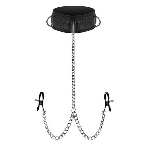 Submission Collar And Nipple Clamp Union - Breast and Nipple Toys