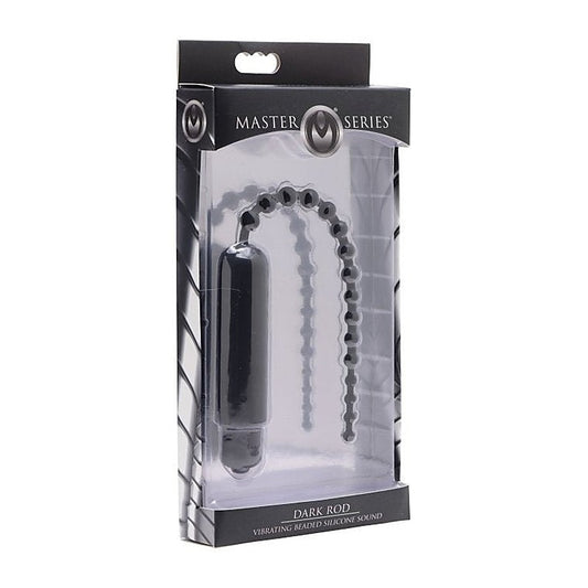Dark Rod Vibrating Beaded Silicone Sound - Penis Plugs