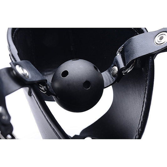 Pup Puppy Play Hood and Breathable Ball Gag - Bondage Gags and Bits