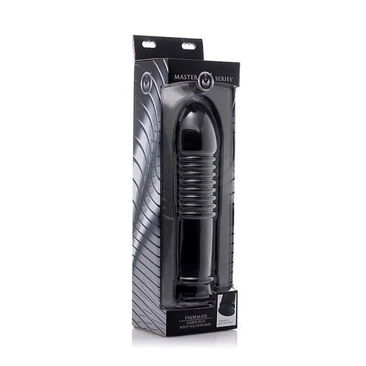 Enormass Ribbed Plug With Suction Base - Butt Plugs