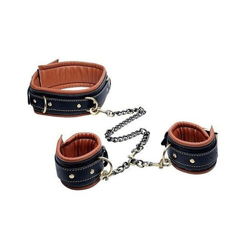 Coax Collar To Wrist Restraints by XR Brands - Cuffs and Restraints