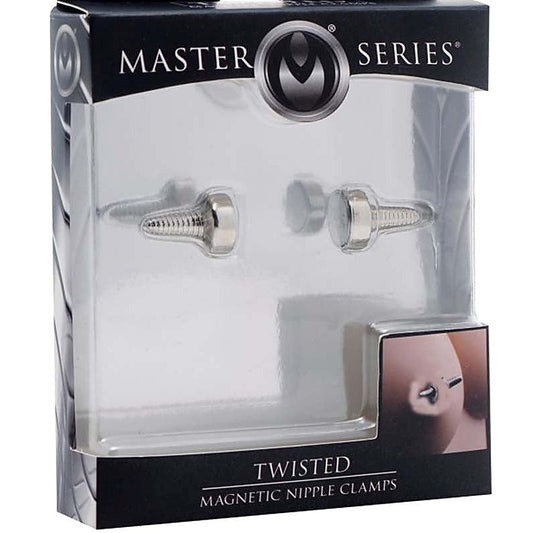 Twisted Magnetic Nipple Clamps by XR Brands - Nipple and Clit Clamps