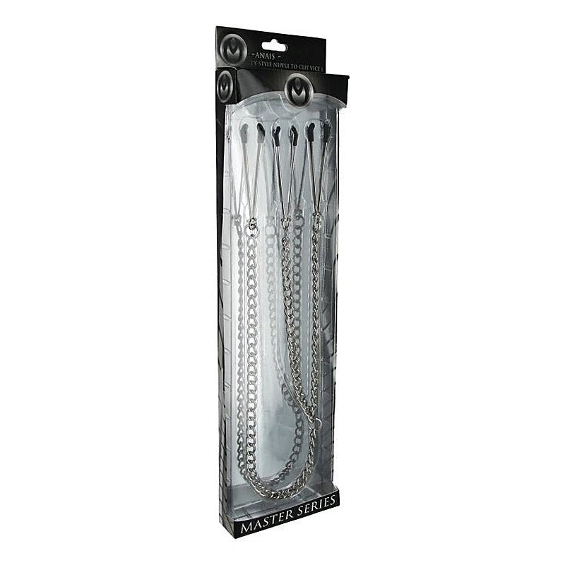 Anais Y-Style Nipple To Clit Set by XR Brands - Nipple and Clit Clamps