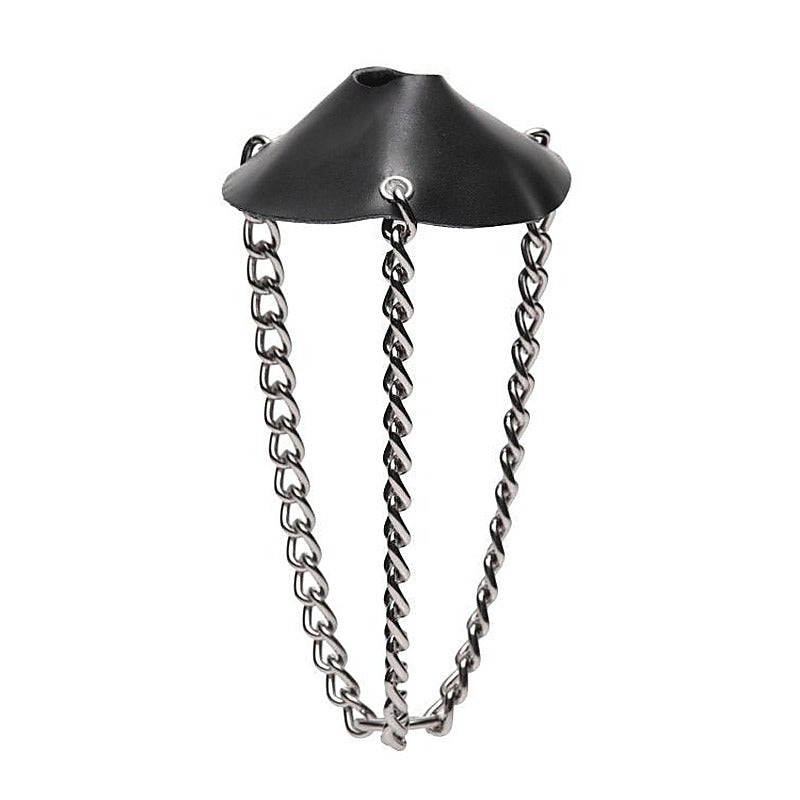 Leather Parachute Ball Stretcher Steel by XR Brands - Cock Rings