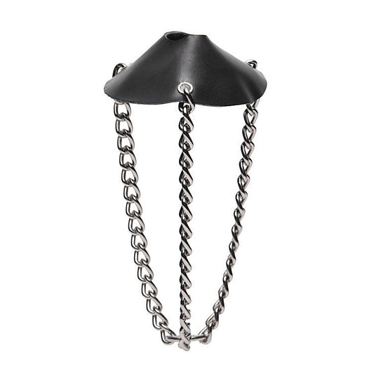 Leather Parachute Ball Stretcher Steel - Cock Rings
