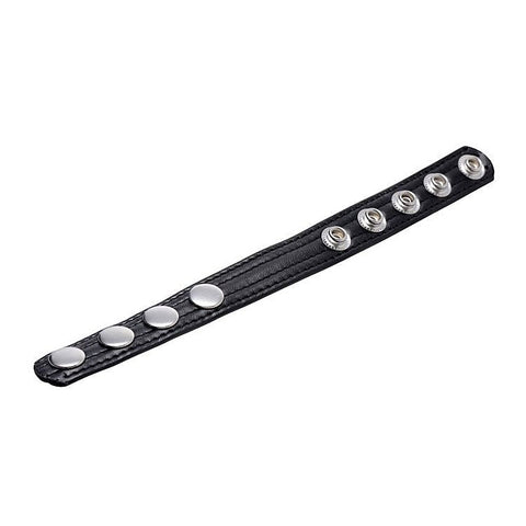 Strict Speed Snap PU Leather Cock Ring - Cock Rings