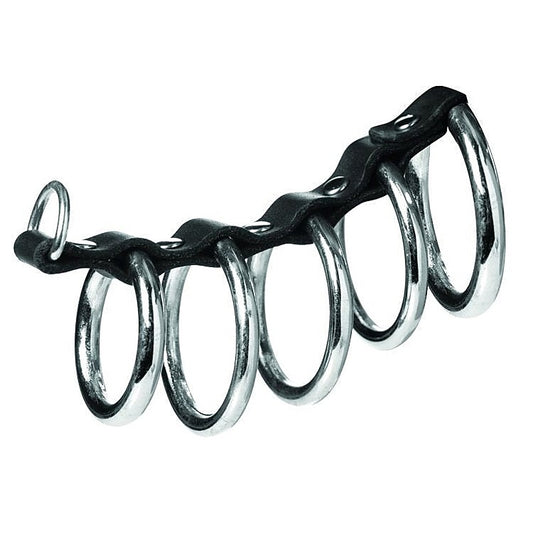 Extreme BDSM Pleasure - 5 Interconnected Steel Rings by XR Brands