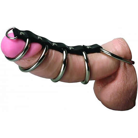 Extreme BDSM Pleasure - 5 Interconnected Steel Rings by XR Brands