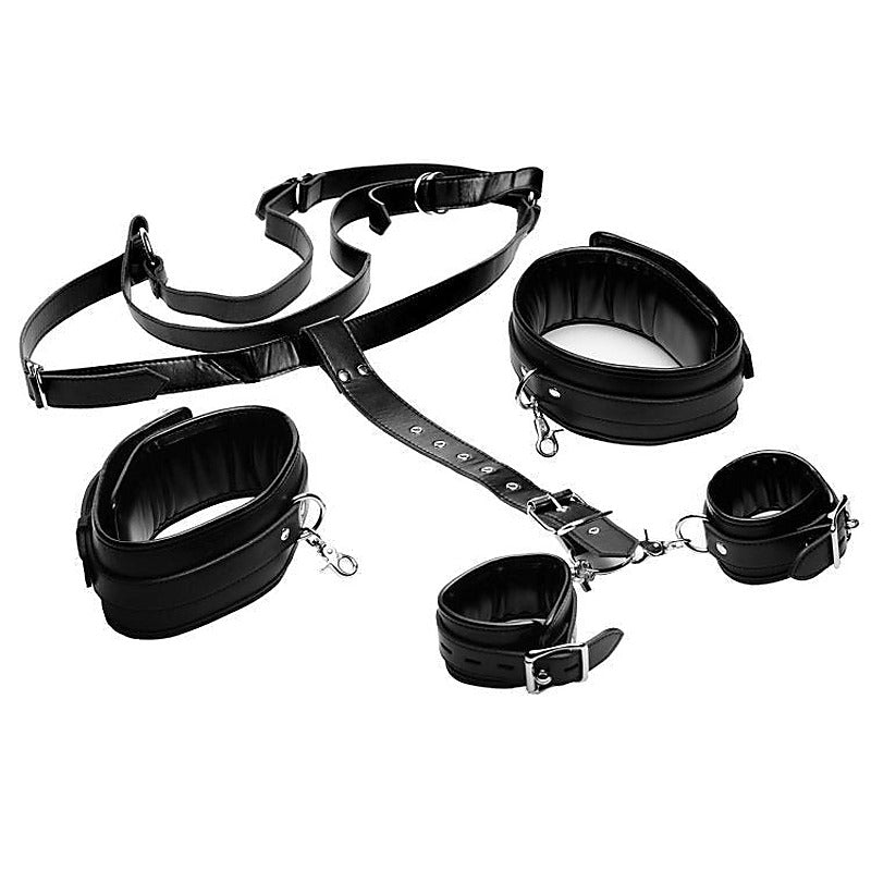 Strict Thigh Sling With Wrist Cuffs by XR Brands - Cuffs and Restraints