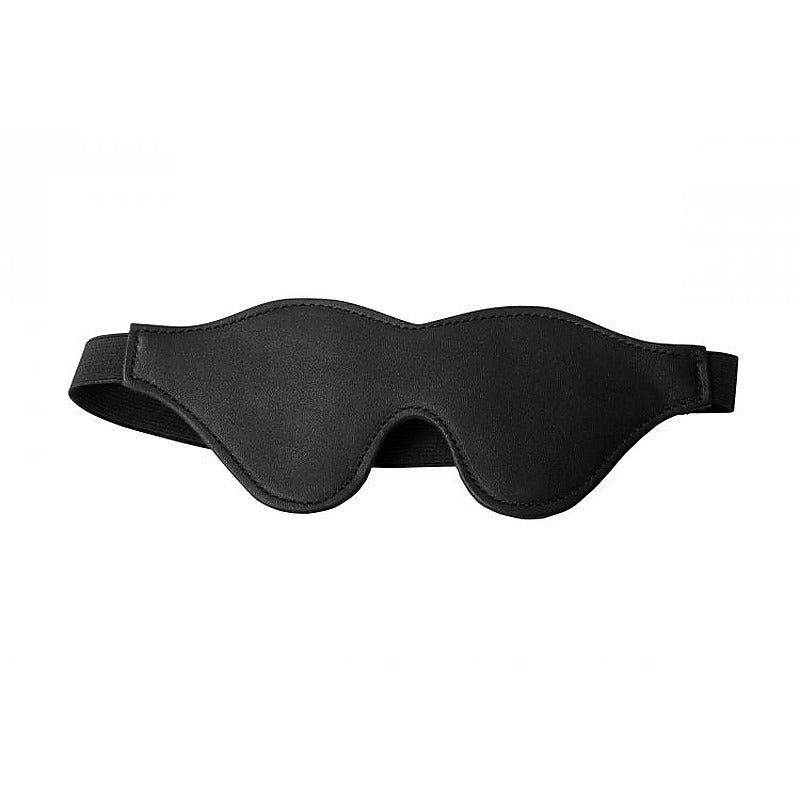 Strict Black Fleece Lined Blindfold by XR Brands - Masks And Blindfolds