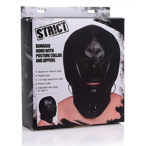 Strict Hood Mask Zipper - Bondage Hoods