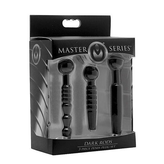 Master Series' Flexible Silicone Penis Plug Trio - Customizable Textures and Sizes - Penis Plugs