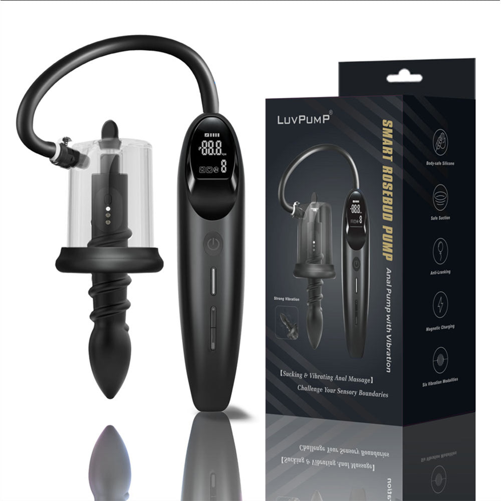 Shots LuvPump RosCup Pro Smart Anal Pump with Vibrating Probe - Penis Pumps And Stretchers