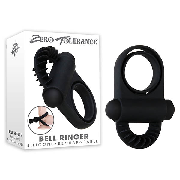 Zero Tolerance Bell Ringer Vibrating Cock Ring Black Vibrating Cock Rings