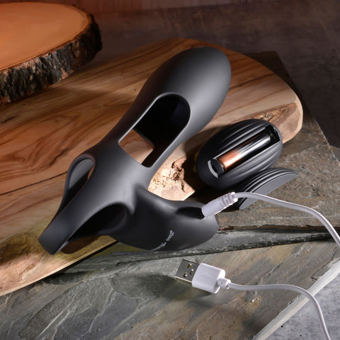 Zero Tolerance NAUTILUS Vibrating Penis Extender Sleeve Black - Penis Sleeves and Extenders