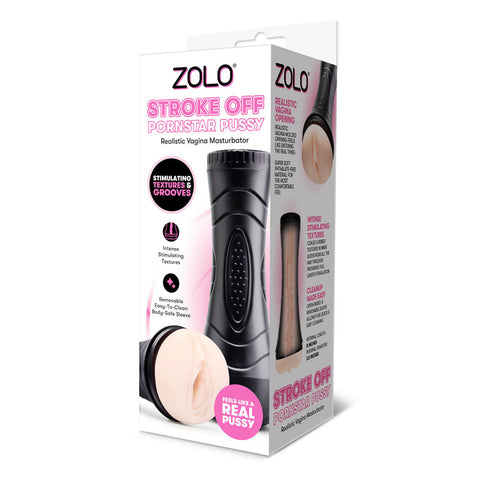 Zolo STROKE OFF Pornstar Pussy Realistic Vagina Stroker - Masturbators and Strokers