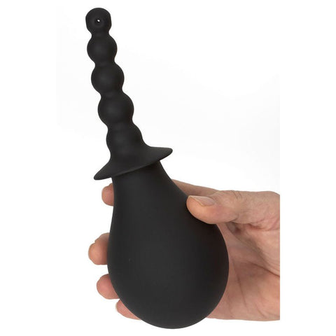 Adam and Eve Smooth and Easy Silicone Douche Black - Enemas and Douches