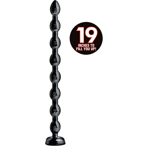 Hosed 19 Inches Beaded Textured Anal Snake Beads - Anal Beads and Balls
