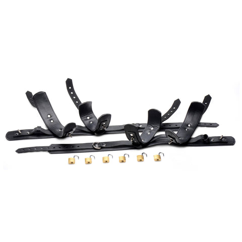 Strict Frog Tie Bondage Restraint Set Black - Bondage Kits