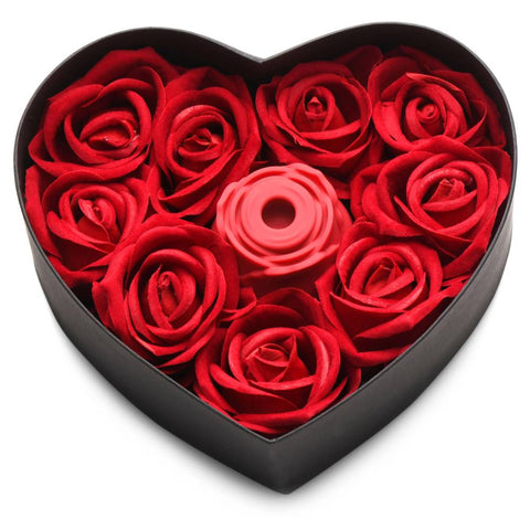 XR Brands The Rose Lovers Clitoral Vibrator Gift Box - Clit Ticklers and Pulsators