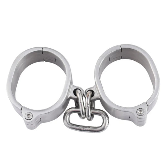 Stainless Steel Restraint Cuffs - Enhance Sensual Exploration - Steel Sex Toys