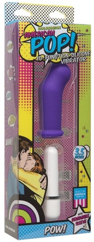 Doc Johnson American Pop Pow 10 Functions Silicone Vibrator - G-Spot Vibrators