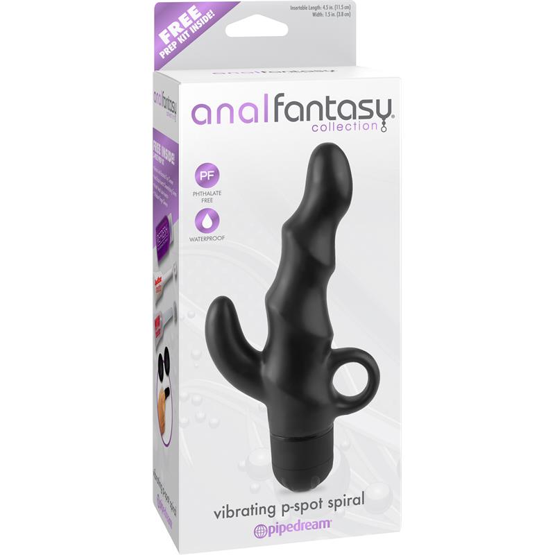 Anal Fantasy Collection Vibrating P-Spot Spiral Massager Butt Plugs