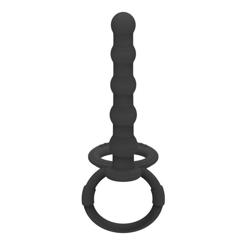 BDStyle Mens Cock and Ball Ring with Anal Beads Ball and Cock Toys