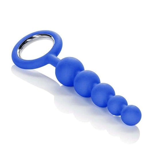 CalExotics Up Ride It Up! Silicone Anal Beads Blue - Butt Plugs