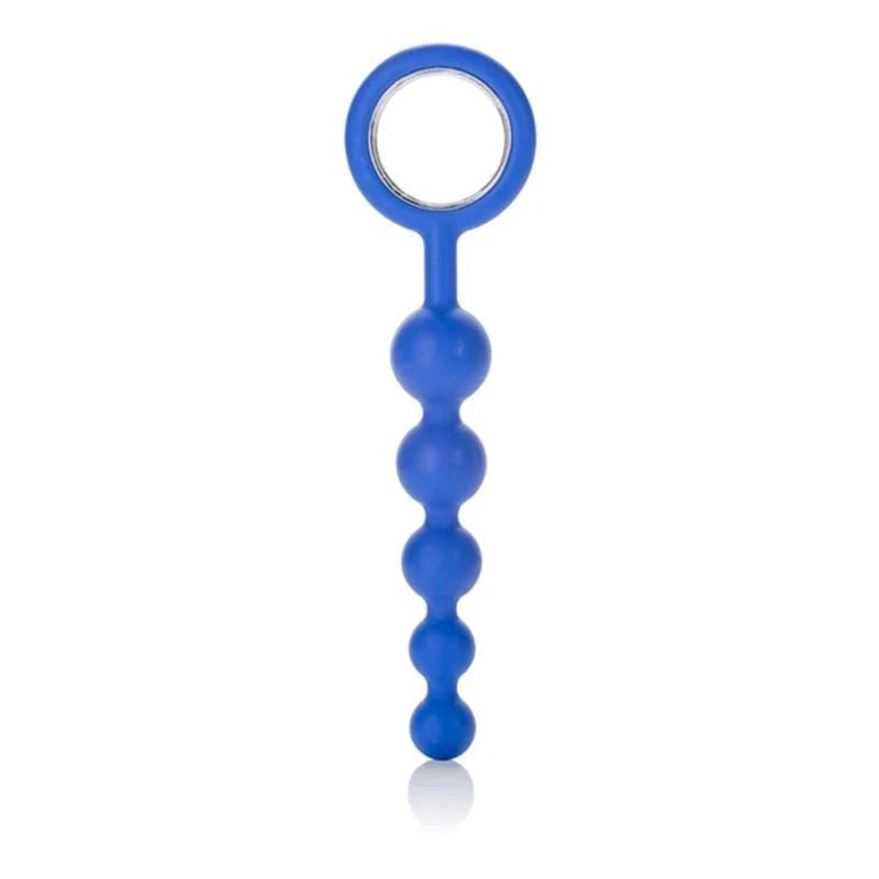 CalExotics Up Ride It Up! Silicone Anal Beads Blue Butt Plugs