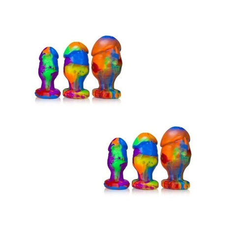 Oxballs Honcho 1-2-3 Butt Plug Rainbow - Butt Plugs