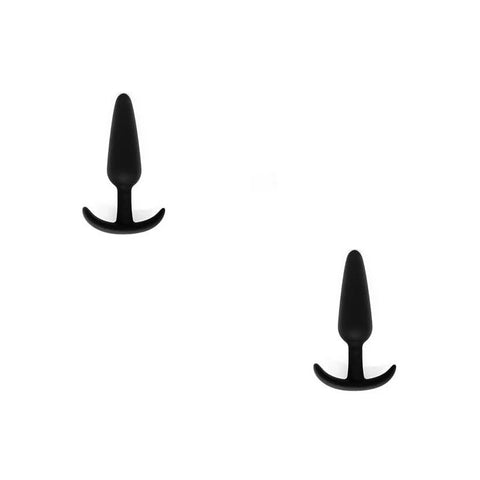 Smiling 4.5 Inch Silicone Butt Plug Black - Butt Plugs
