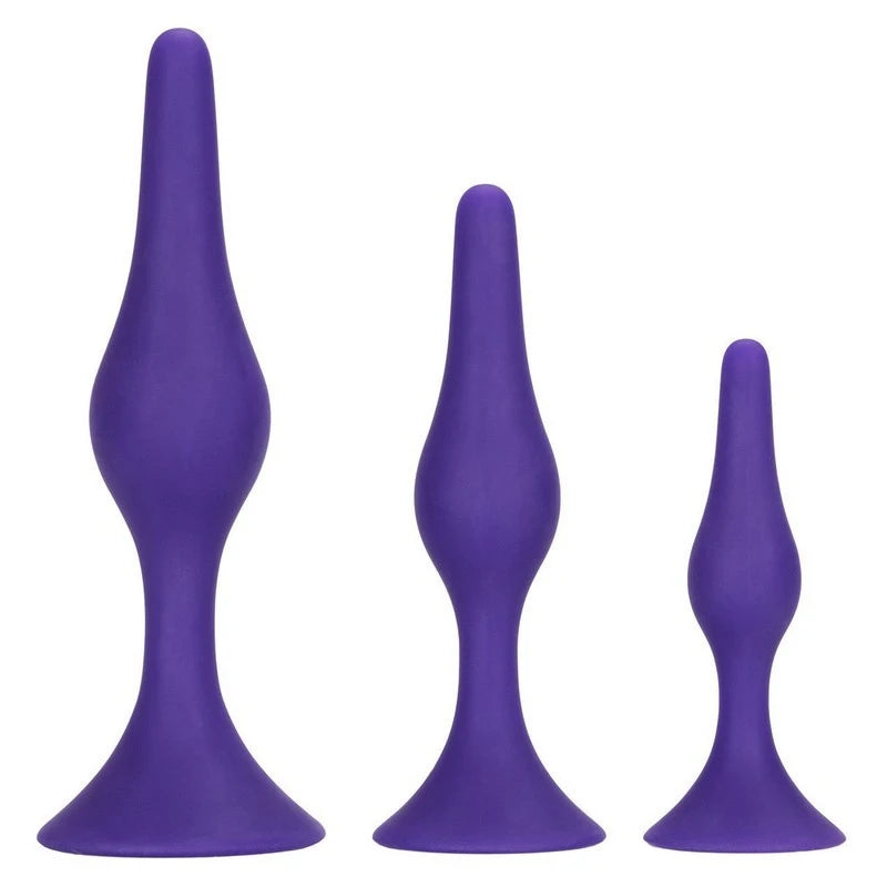 Booty Call Booty Silicone Anal Trainer Kit Purple Butt Plugs