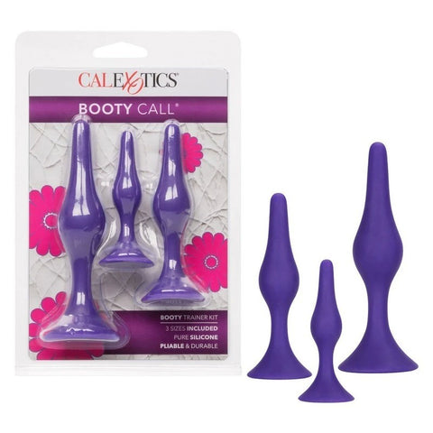 Booty Call Booty Silicone Anal Trainer Kit Purple - Butt Plugs