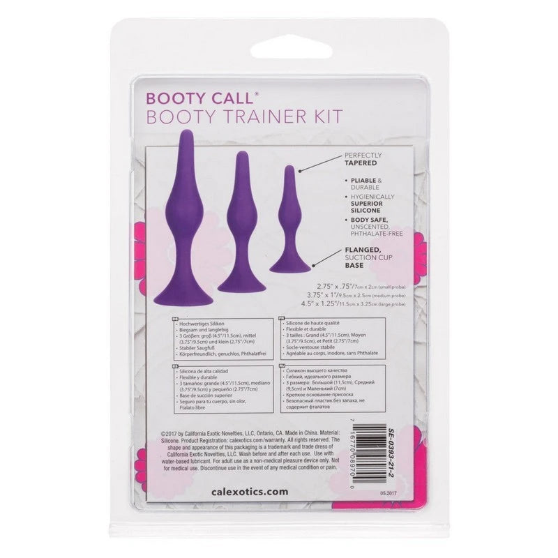 Booty Call Booty Silicone Anal Trainer Kit Purple Butt Plugs