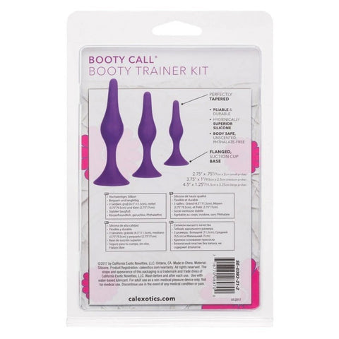 Booty Call Booty Silicone Anal Trainer Kit Purple - Butt Plugs