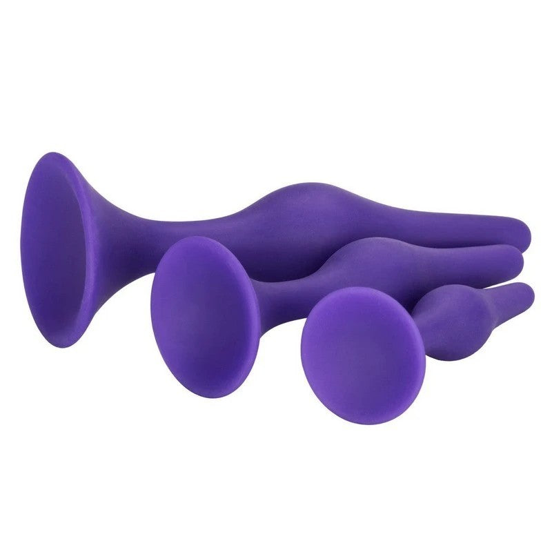 Booty Call Booty Silicone Anal Trainer Kit Purple Butt Plugs