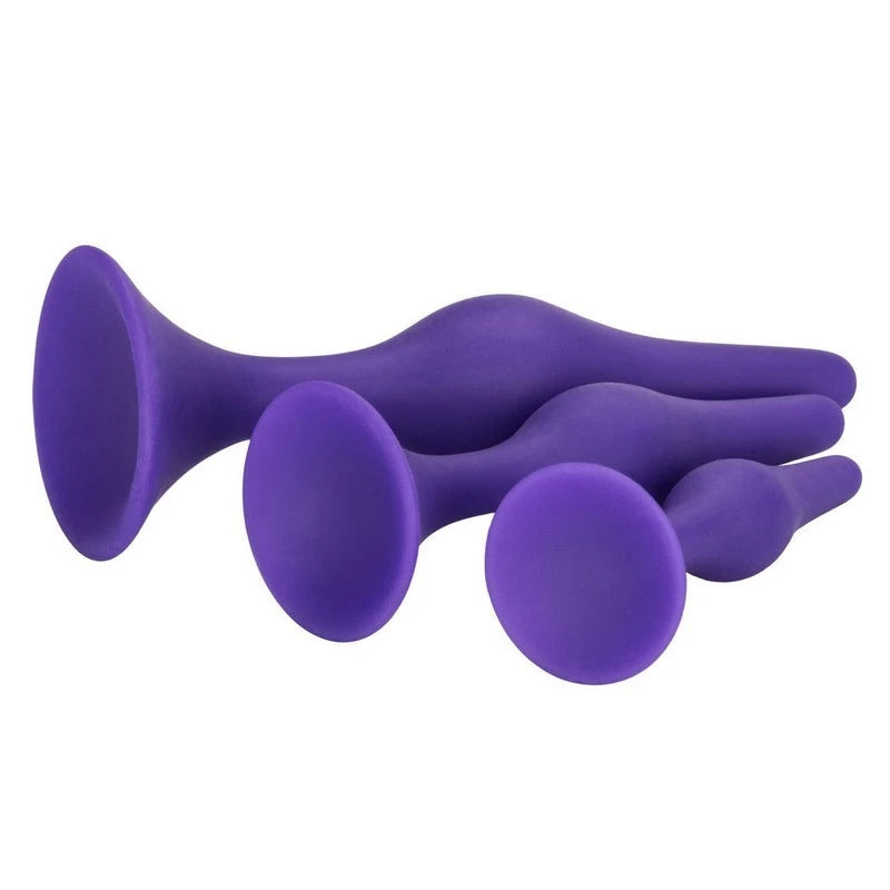 Booty Call Booty Silicone Anal Trainer Kit Purple Butt Plugs