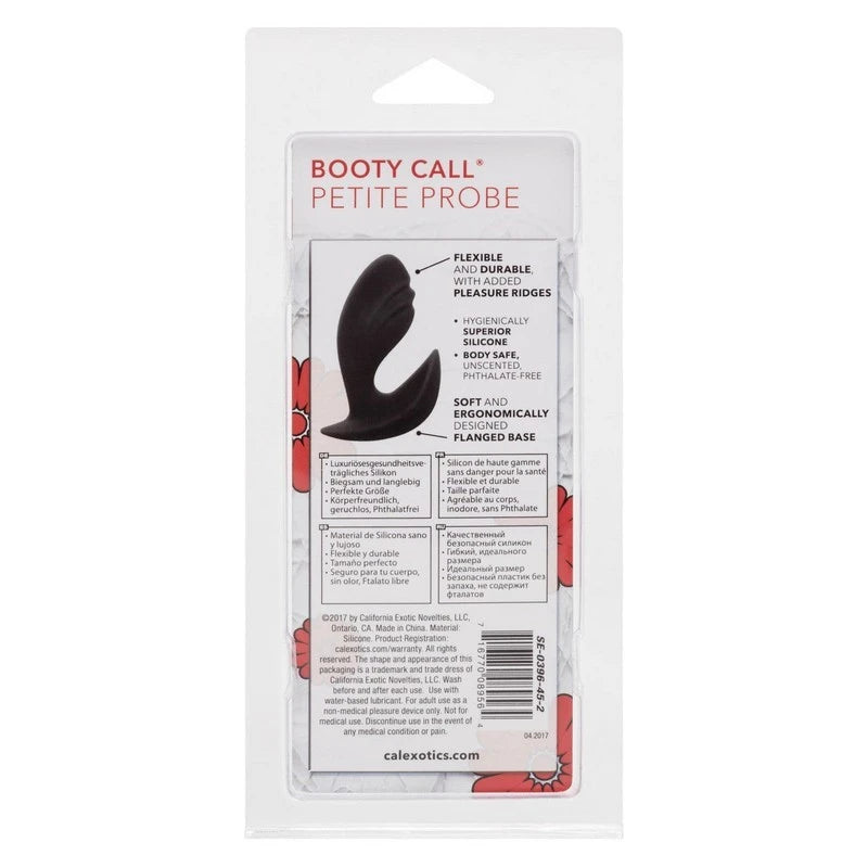 Booty Call Petite Backdoor Pleasure Probe Black Butt Plugs