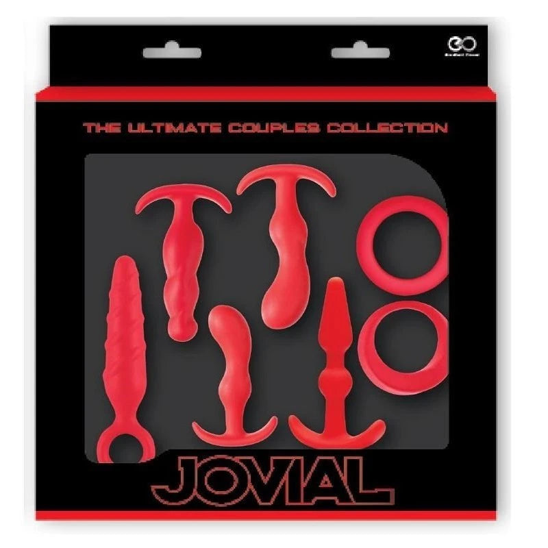 Jovial 7 Piece Anal Kit Red Butt Plugs