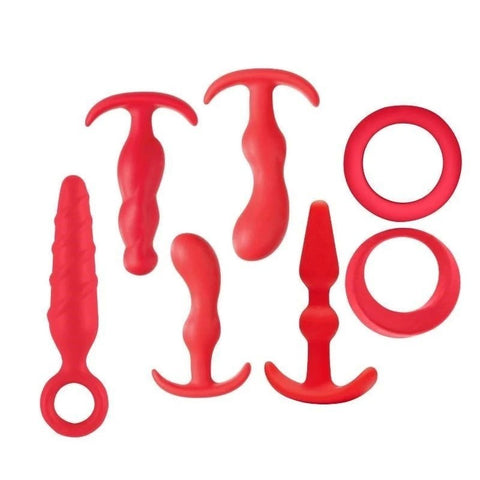 Jovial 7 Piece Anal Kit Red - Butt Plugs