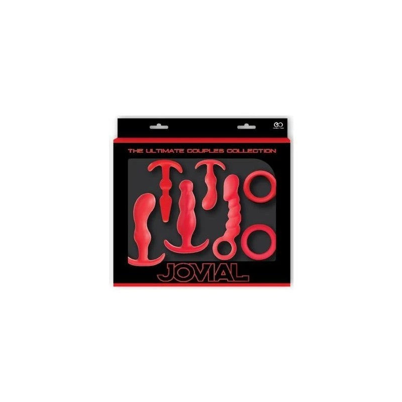 Jovial 7 Piece Anal Kit Red Butt Plugs