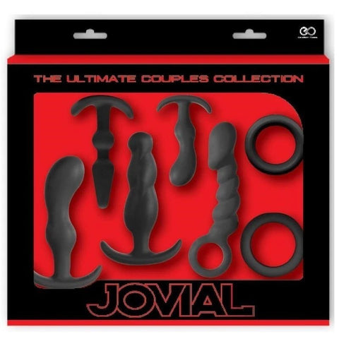 Jovial 7 Piece Anal Kit Black - Butt Plugs
